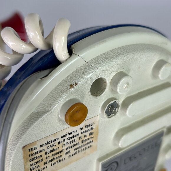 Vintage Deco-Tel Candlestick Telephone Patriotic Stars & Stripes 1973 - Picture 14 of 15